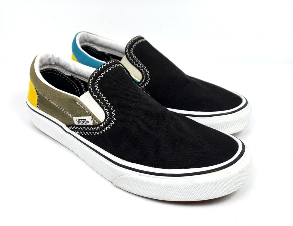 Vans Classic Slip-On Zig Zag Womens Size 8 Mens Sz 6.5 ColorBlock Loafer Shoes